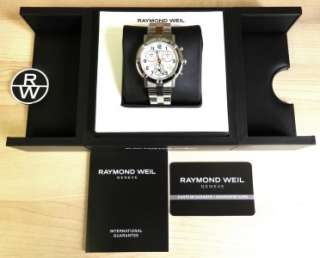 New Mens Raymond Weil W1 5000 Quartz Chronograph Date Watch + Box 