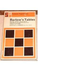  Barlows Tables (Squares  Cubes  Square Roots  Cube Roots 