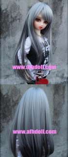 BJD Dollfie MSD Doll Long Wig   silver+gray  