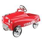 New Red Fire Chief Pedal Car w/ Chrome Steering Wheel/Grille, Fire 