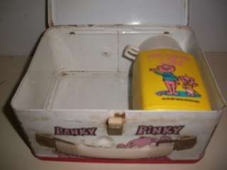 TIN LUNCHBOX AND THERMOS, PINK PANTHER AND SONS, CARTOON, 1984  
