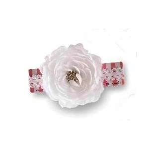   Girls Hair Accessories  Jeweled Flower Soft Headband   WHITE  355029