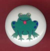 Cute FROG Frogs ~ Ceramic KNOBS Knob Pulls #2  