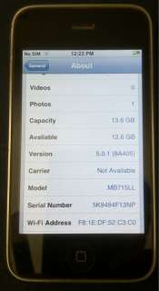 Apple iPhone 3GS 16GB black untethered jailbroken unlocked 