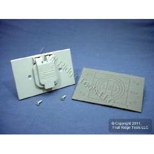   Gray Weatherproof Receptacle Cover Outdoor Outlet Wall Plate 4925 2