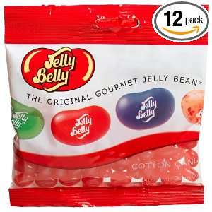 Jelly Belly Cotton Candy Jelly Beans, 3.5 Ounce Bags (Pack of 12 
