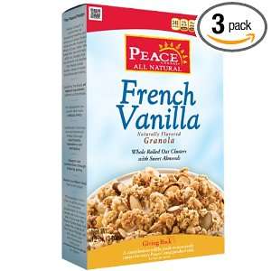 Peace Cereal French Vanilla Granola, 12 Ounce (Pack of 3)  