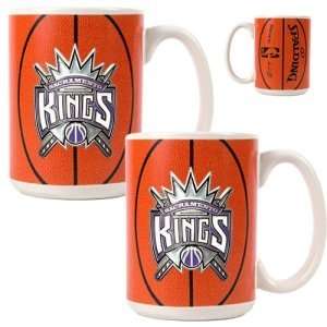  Sacramento Kings NBA 2pc Ceramic Gameball Mug Set 
