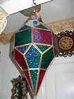   Light Pendant Lamp Taj Mahal Inspired India Stained Glass Hanging