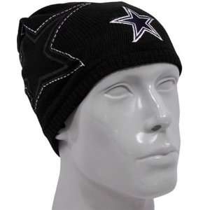  Mens Dallas Cowboys Black 2nd Season Knit Cap Sports 