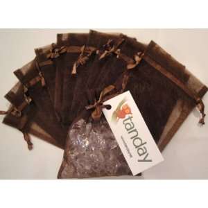   Tanday 150 Copper/Seal Brown Organza Gift Bags 5x7 