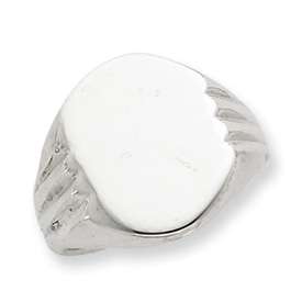 New Sterling Silver Size 6 Signet Fashion Solid Ring  