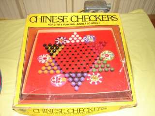VINTAGE Two Chinese Checkers Litho Games One/Tin  