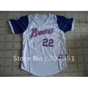 whole 2011 new style atlanta braves # 22 white jerseys size48 56 