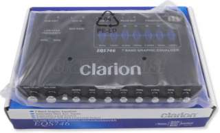 New Clarion EQS746 1/2 Din 7 Band Graphic Equalizer / Crossover   Car 