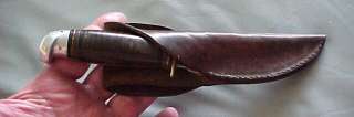 Western Fixed Blade Hunting Skinning Knife Old Vintage  