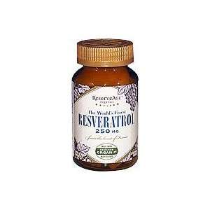  Reserveage Resveratrol 250 mg 250 mg 60 Vegi Caps Health 