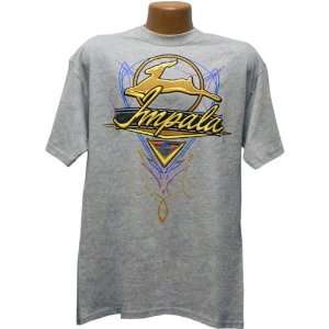  Chevrolet Impala Stylized Grey Tee Shirt Medium Sports 
