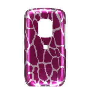 VMG Pink/Silver Giraffe Design Hard 2 Pc Plastic Snap On Case for HTC 