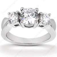 00 Carat 3 Stone CZ Engagement Ring 14K Gold  