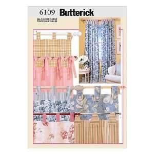  Butterick 6109 Pattern for Curtains with 6 Different Tab 