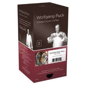 Wolfgang Puck Coffee, Sumatra Kopi Raya, Dark Roast, 18 ct Pods, 3 ct 