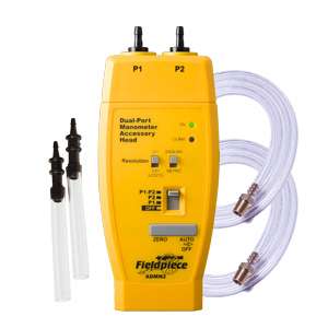   admn2 is a portable dual port manometer accessory head for use with