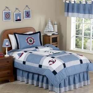   Come Sail Away Nautical Childrens Bedding   3pc Full / Queen Set Home
