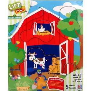  Sesame Street Lift & Look Food From the Farm Wood Puzzle 