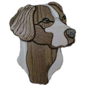  Brittany Wooden Dog Plaque