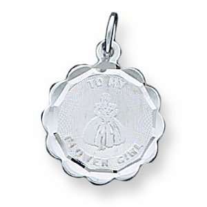  Sterling Silver To My Flower Girl Disc Charm Jewelry