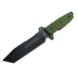 SW HOMELAND SECURITY MEDIUM SURVIVAL KNIFE W/GREEN HANDLE 