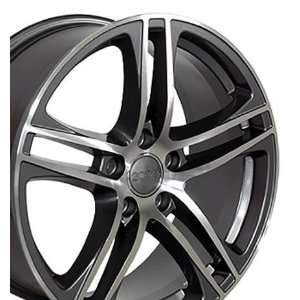  R8 Style Wheel with Machined Face Fits Audi   Gunmetal 