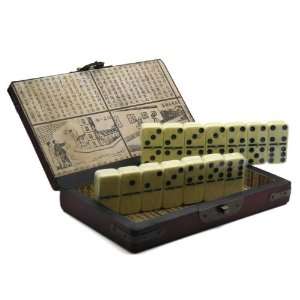   Ivory Color Domino Game With Chinese Storage Case Toys & Games