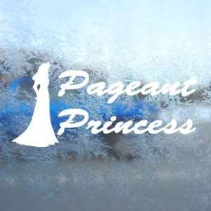  Pageant Princess Beauty Queen White Decal Window White 