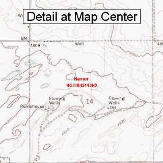  USGS Topographic Quadrangle Map   Hamer, Idaho (Folded 