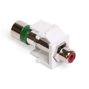   40782 RRW QuickPort Compression RCA Connector, Red Insert, White