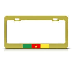  Cameroon Flag Country Metal License Plate Frame Tag Holder 