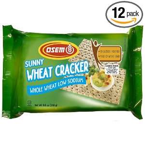 Osem Sunny Wheat Cracker, Whole Wheat Low Sodium 8.8 Ounce Packages 