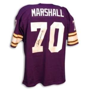  Jim Marshall Signed Minnesota Vikings t/b Purple Jersey 