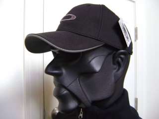 NEW Oakley SILICON CAP Hat SI BLACK Adjustable Baseball Golf OSFA 