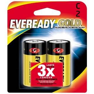 Eveready Gold Alkaline C Size Battery 2 Count (6 Pack)