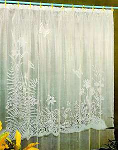 Vinyl Lace Shower Curtain 70x72 Easy Care New  