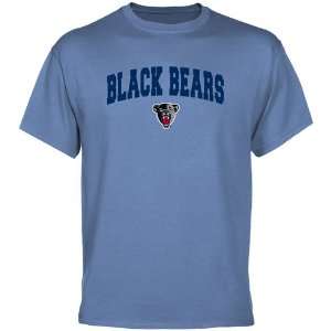  Maine Black Bears Light Blue Logo Arch T shirt Sports 