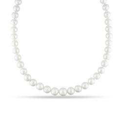 White South Sea Pearl and Diamond Necklace (9 12 mm)  