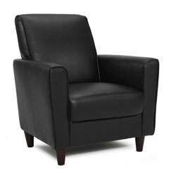 Enzo Black Faux Leather Accent Chair  