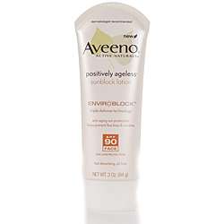 Aveeno Positively Ageless 3 oz SPF 90 Sunblock Lotions (Pack of 4 