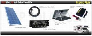 RV Solar Panel Kit   125 Watt 12 Volt   PLUG & PLAY   5 IN 1  