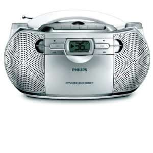   AZ1027/05 Portable CD and Cassette Player with AM/FM Radio   Silver
