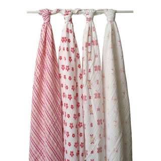 aden + anais Muslin Swaddle Blankets in Princess Posie (Pack of 4 